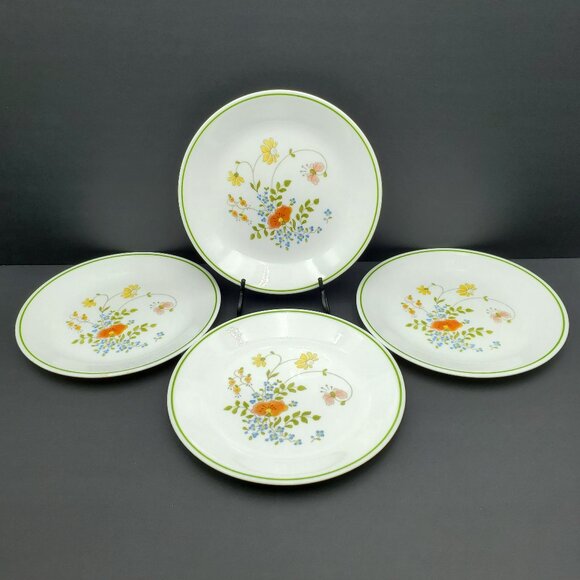 Corelle Wildflower Salad Plates Corning Spring Bouquet Luncheon Plates - Picture 1 of 7